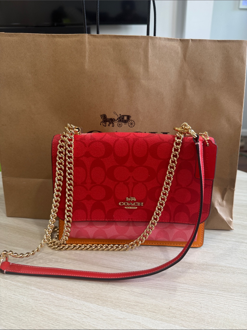 Coach Klare Crossbody In Blocked Signature Canvas